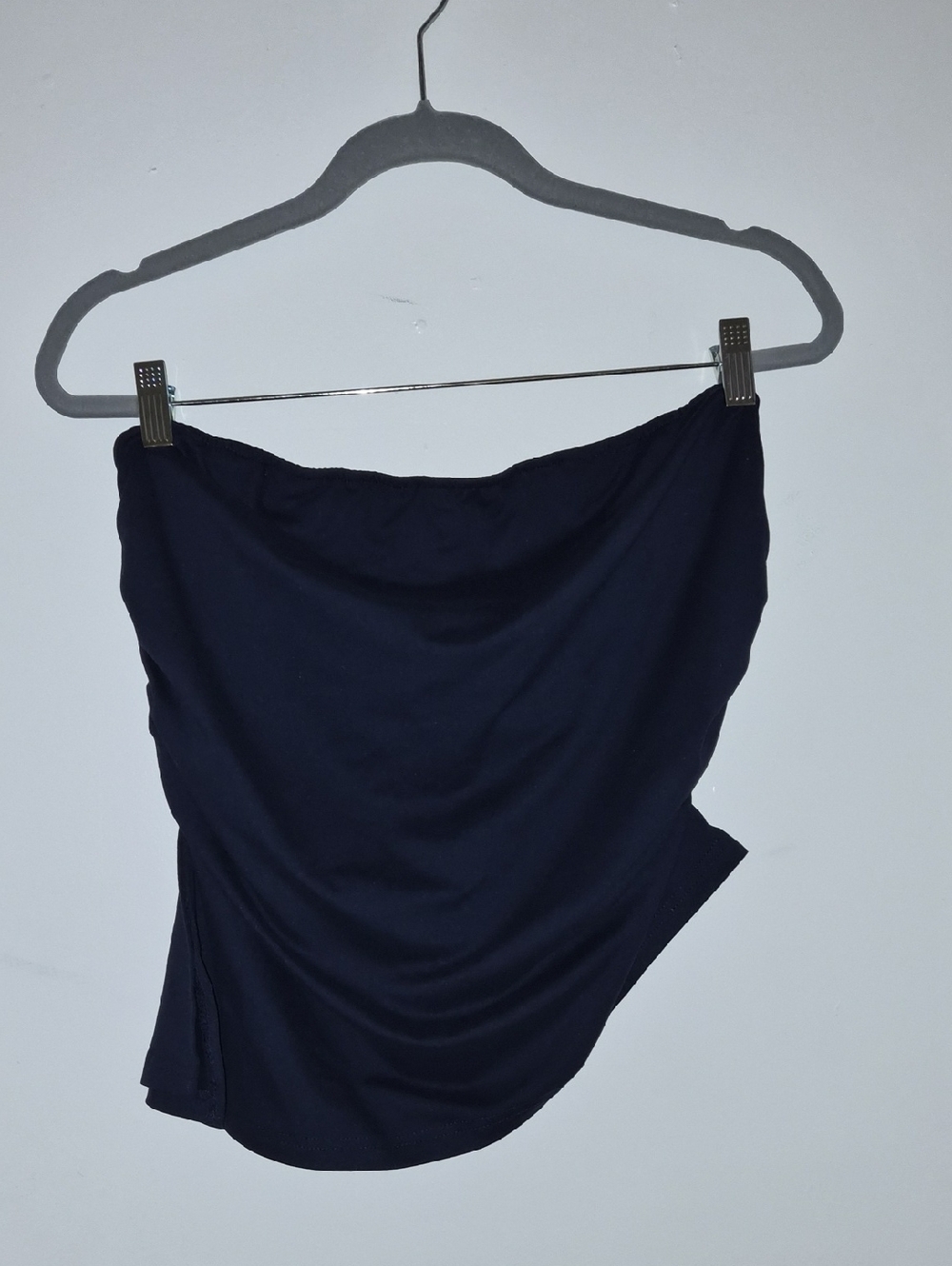 SHEIN Curve Black Strapless Tube Top